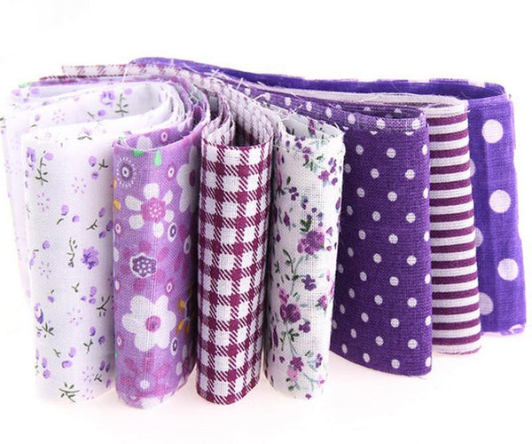 7-Piece Jelly Roll Tissue Fabric Strips Purple