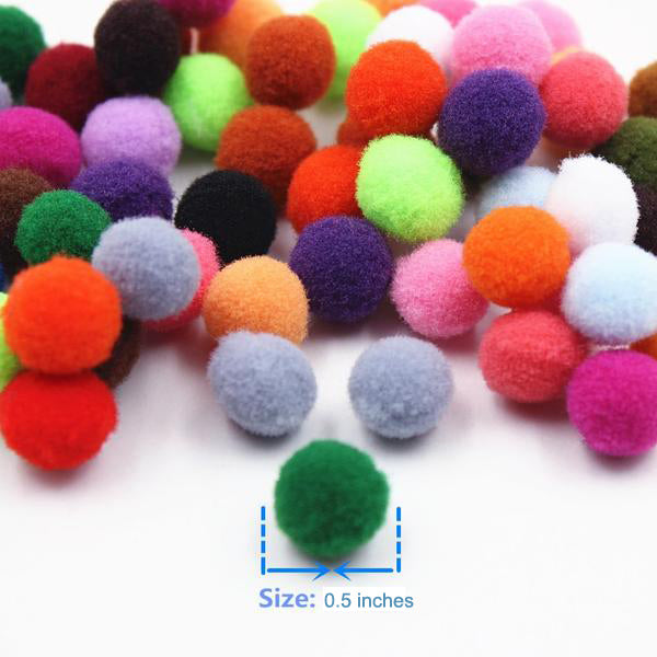 100Pcs Colorful Pompom Ball Fur Ball Plush