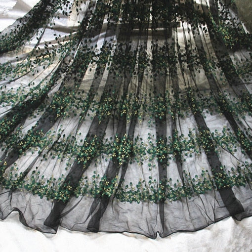 51" Wide  Embroidery Tulle Lace Fabric