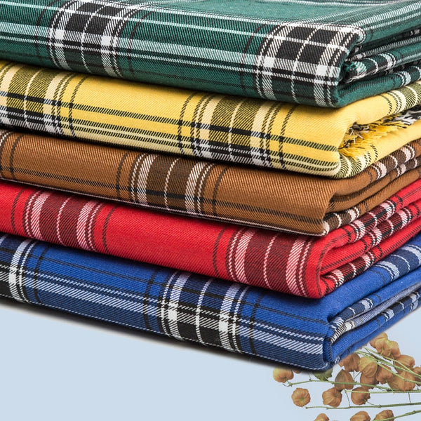 Fabric Cotton Polyester (20" x 55") New Plaid Cotton