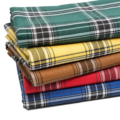 Fabric Cotton Polyester (20" x 55") New Plaid Cotton