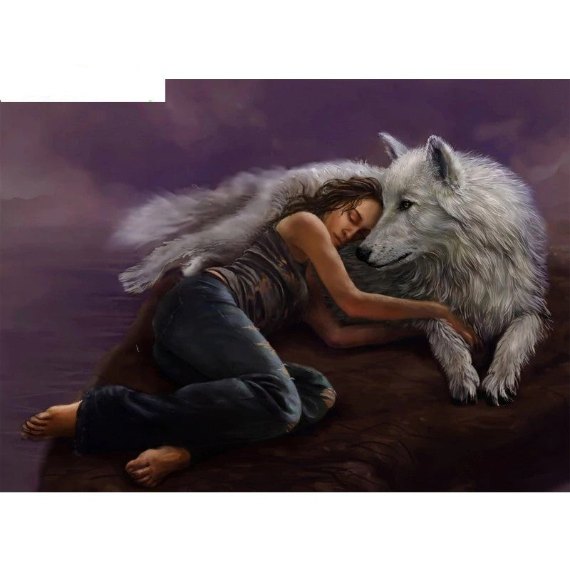 Oil Painting by Numbers "Wolf Girl"