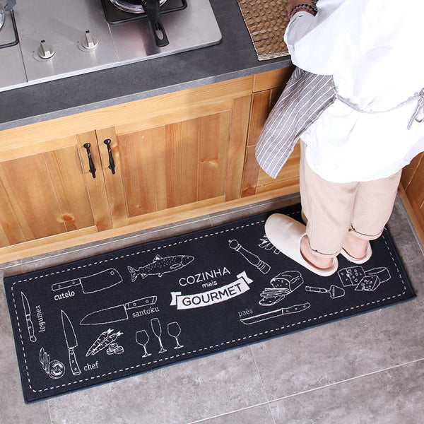 2Pcs Japanese Style Kitchen Long Floor Mat