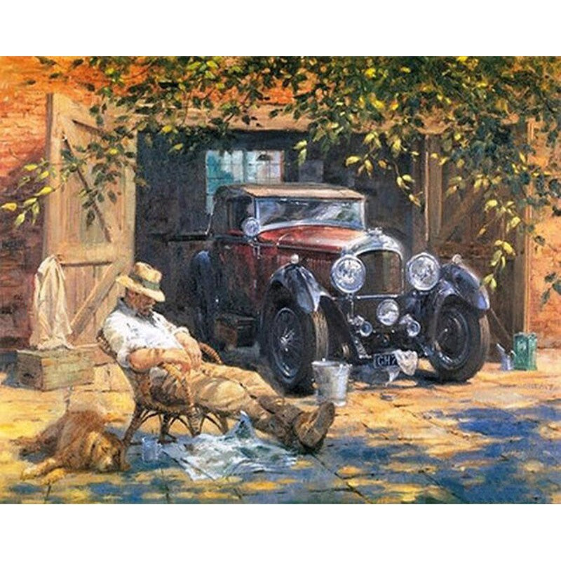 Painting By Numbers Vintage Relax Car
