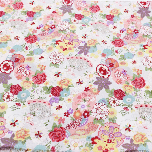 4 Pcs Printed Cotton Fabric (19" x 19") Japanese Fabric