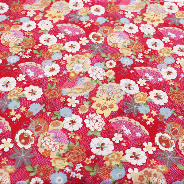 4 Pcs Printed Cotton Fabric (19" x 19") Japanese Fabric