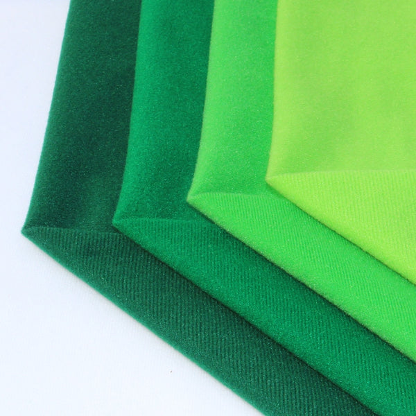 4Pcs Fabric Polyester (16" x 20") Green Fleece Collection