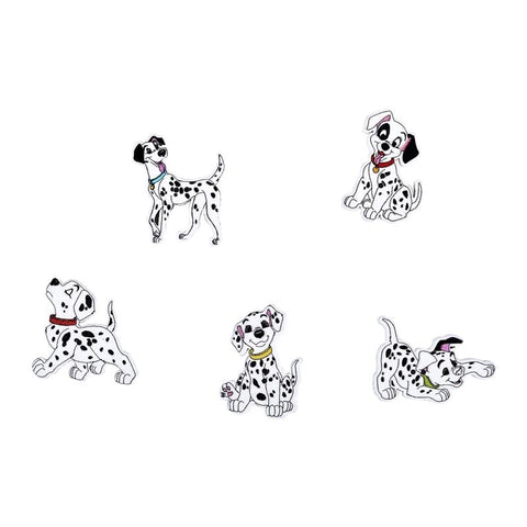 50pcs Cute Spotted Dog Shaped Wooden Buttons