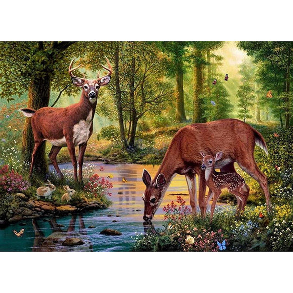 5D DIY Diamond Embroidery "Deer in the Forest"