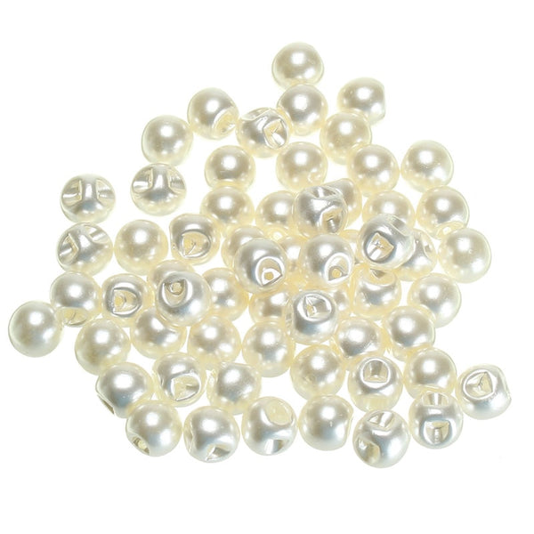 60 Pcs (0.4") Round Sewing Buttons Pearl Buttons