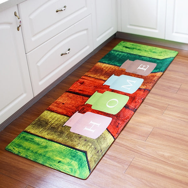Antiskid Mat for Kitchen Floor Long Door Mat Vintage Style