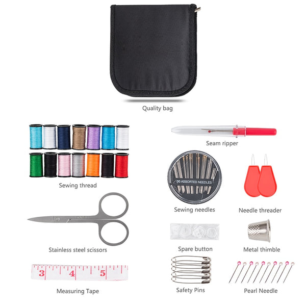 70Pcs/Set Portable Travel Sewing Box Kitting Needles