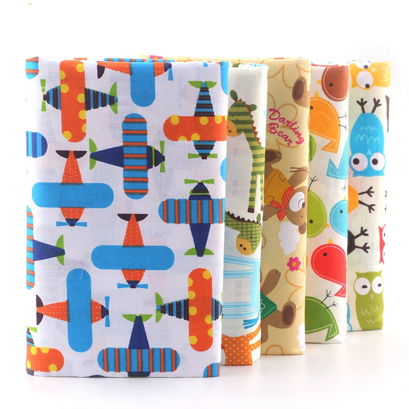 5 Pieces Lot Patchwork Fabric (16″ X 20″) Little Boy Collection