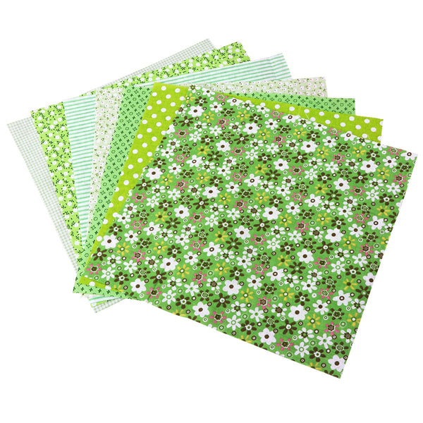 7pcs Cotton Fabric (10" x 10") Fashion Assorted Pattern Floral