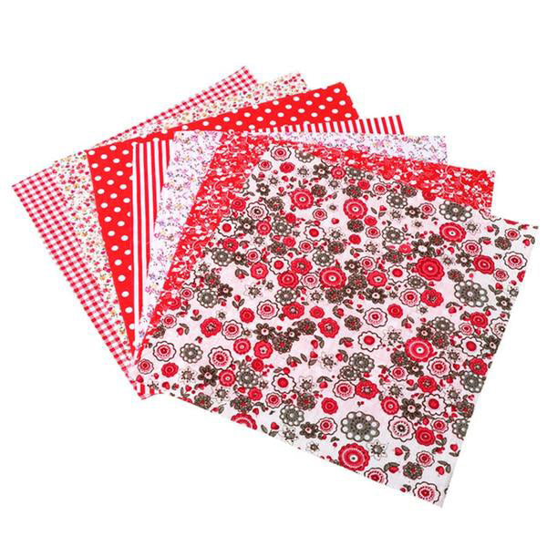 7pcs Cotton Fabric (10" x 10") Fashion Assorted Pattern Floral