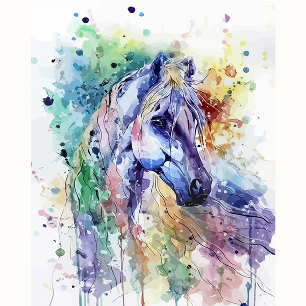Abstract Horse Animal Picture by Numbers