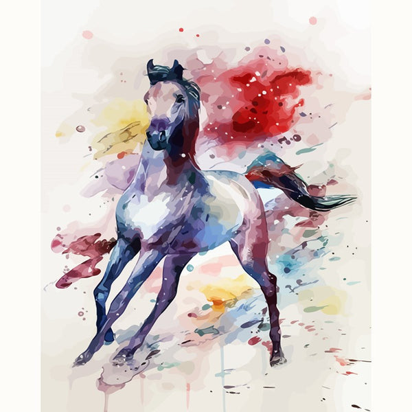 Abstract Horse Animal Picture by Numbers