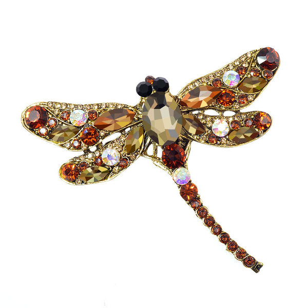 Crystal Vintage Dragonfly Brooches