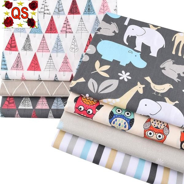 7 Piece Lot Patchwork Fabric (16″ X 20″) Animals Collection