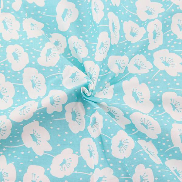 9 PCS Cotton Fabric (16" x 20") Flower and Dots