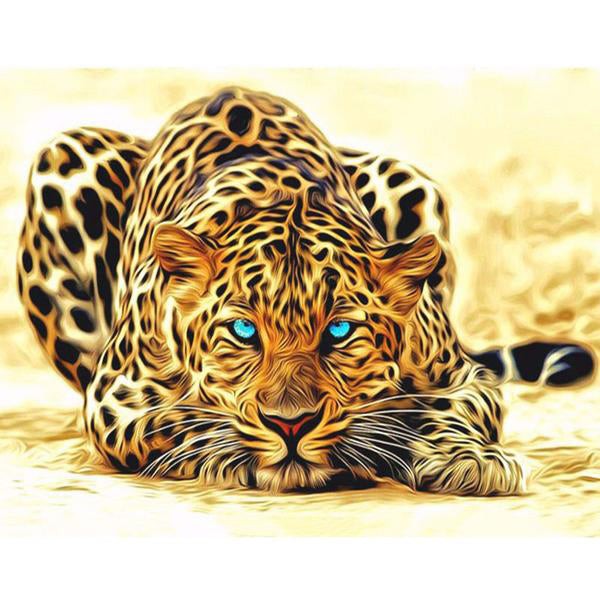 Frame Painting By Numbers Kits Leopard Animals