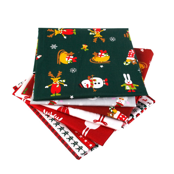 Cotton Fabric (20" x 57") Christmas Patchwork