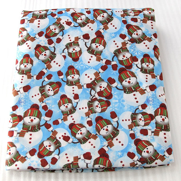 1 PC Polyester Cotton Fabric (20" x 57") Christmas Patchwork
