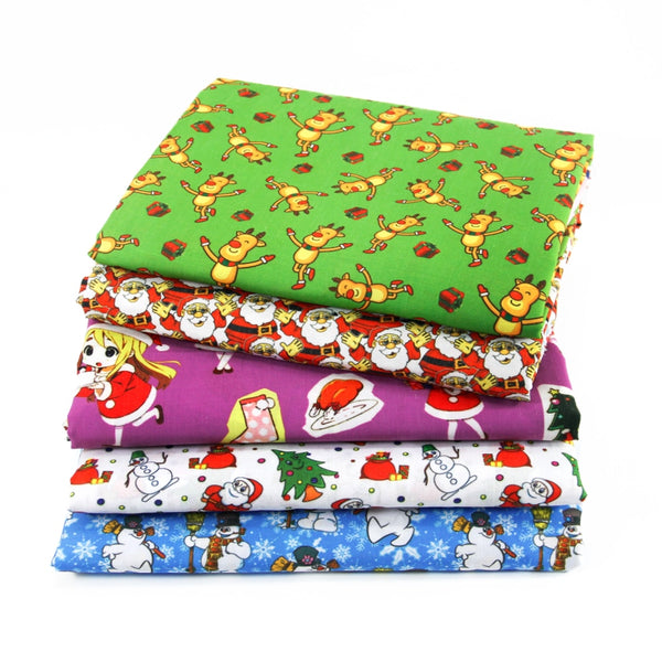 1 PC Polyester Cotton Fabric (20" x 57") Christmas Patchwork