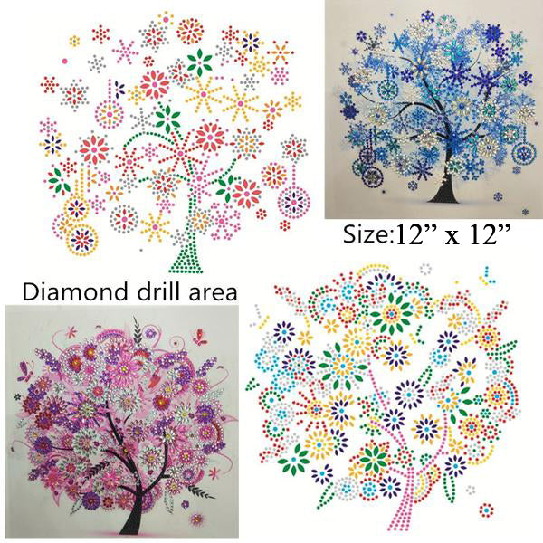 Diamond Painting Winter Flower Tree Special