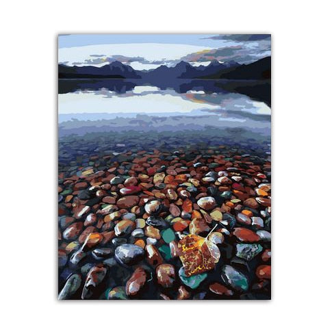 Oil Painting by Numbers Seaside Stones