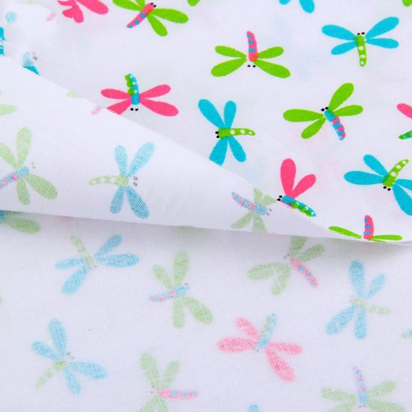4pcs Cotton Fabric (16" x 20") Dragonfly Design