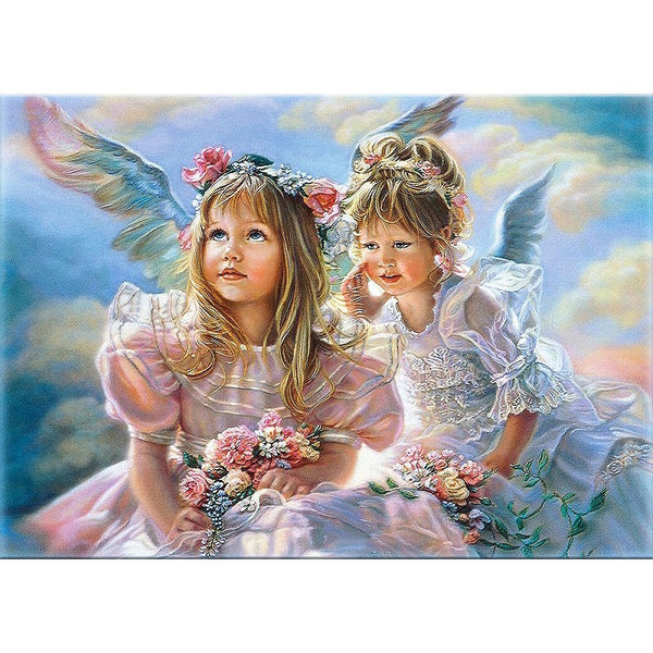 Frameless Angel Girls Painting By Numbers