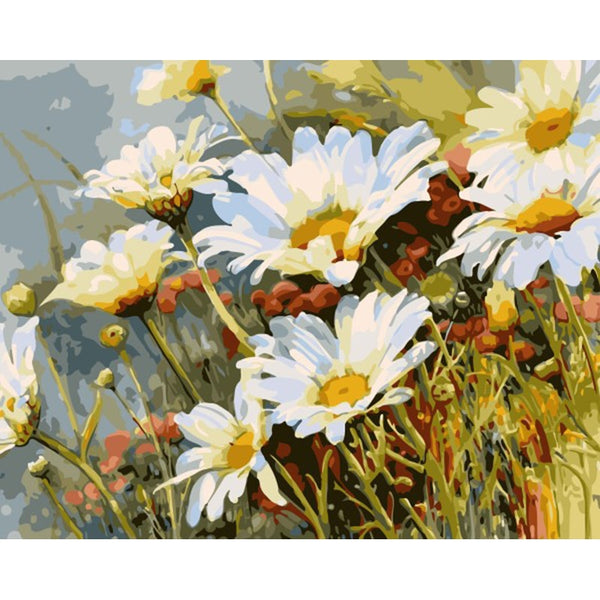 Frameless Chrysanthemum Flower Painting By Numbers