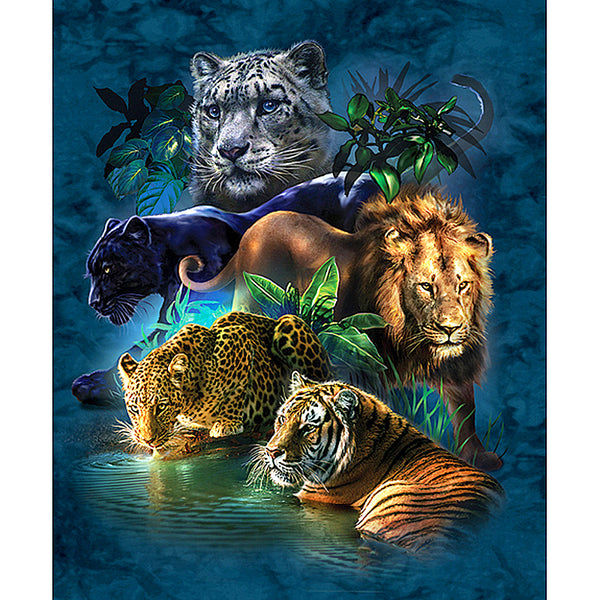 Full Square Diamond 5D "Tiger Lion Leopard"