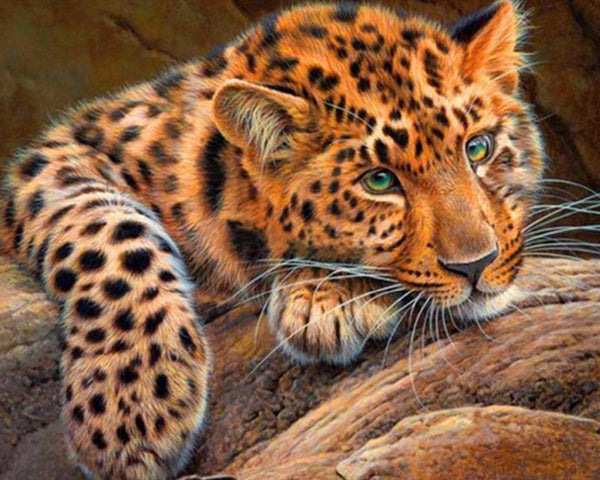 5D Diamond Painting Leopard Animal