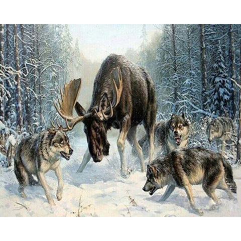Frameless Wolf Painting By Numbers Animals