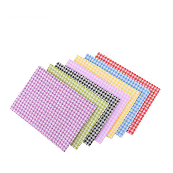 7 pcs Plain Printed Cotton Fabric (20" x 20") Stripes Collection