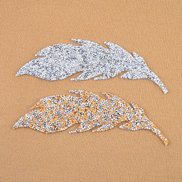 High Quality Rhinestone Leaves Patches