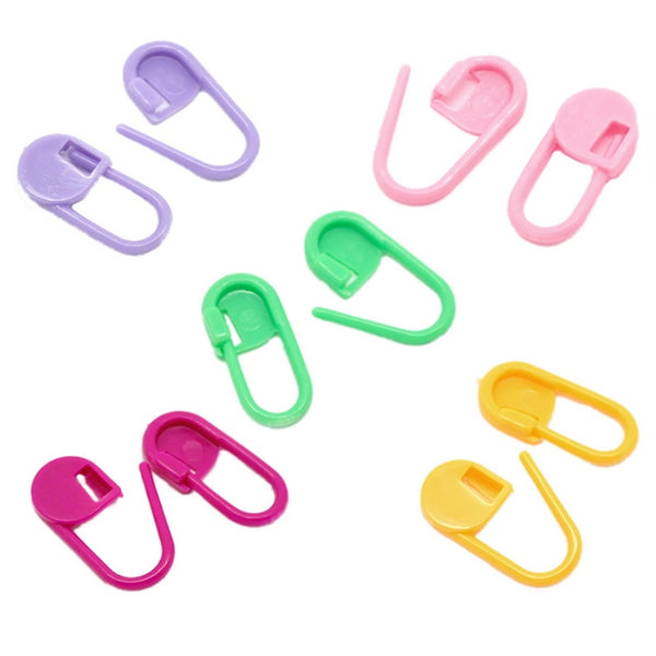 20PCs Colorful Plastic Stitch Marker Ring Holders Needle Clip