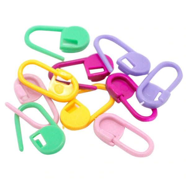 20PCs Colorful Plastic Stitch Marker Ring Holders Needle Clip
