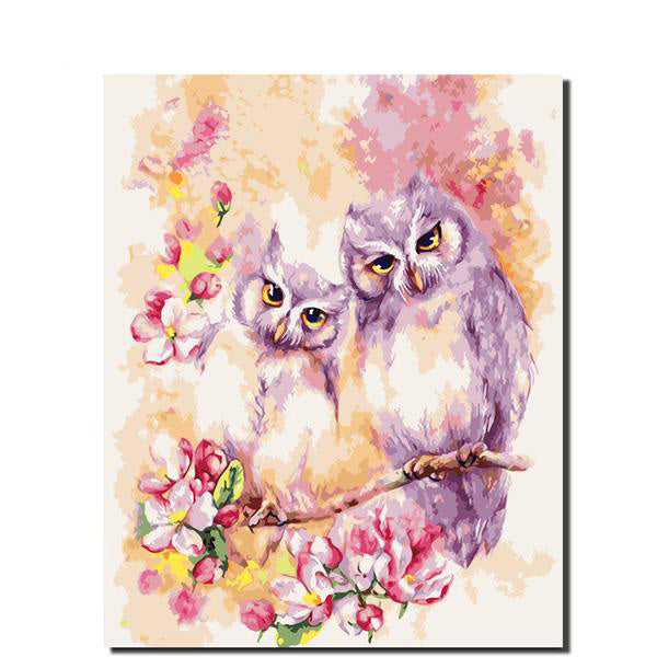 Painting By Numbers Owl Animals Acrylic Picture