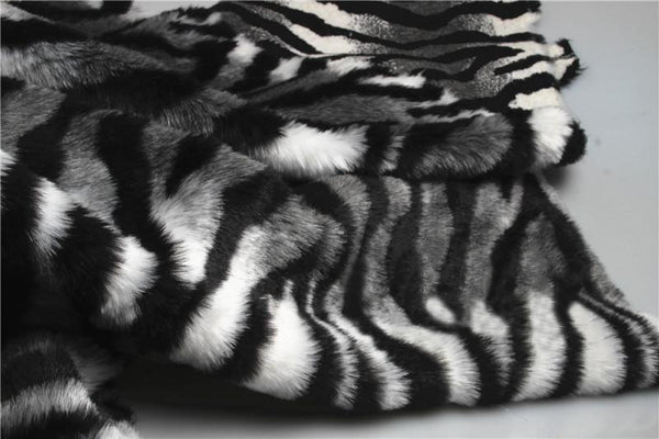 Leopard Tiger Stripes Plush Faux Fur Fabric