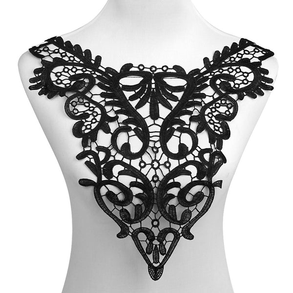 1pc Polyester Flower Lace Neckline Fabric