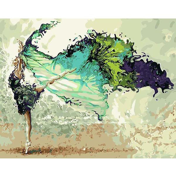No Frame Painting By Numbers Abstract Dancer Figure