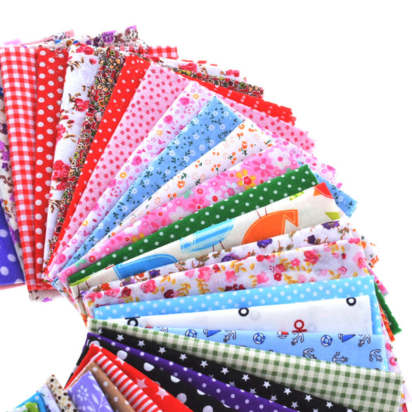 30 pcs Cotton Fabric Patchwork Bundle Multi-Color 4"X4"