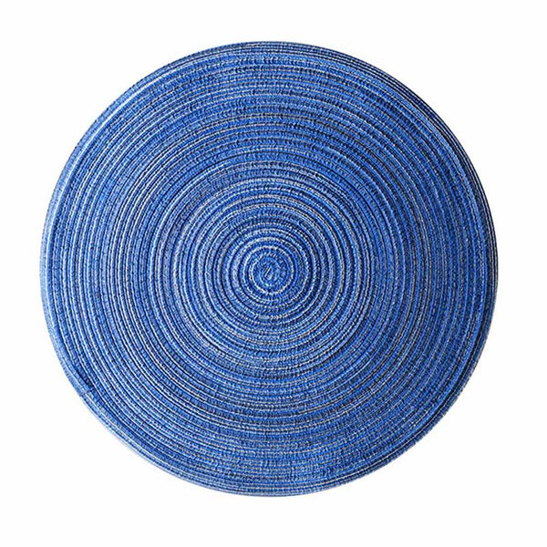 Round Design Table Ramie Insulation Pad Solid Placemats