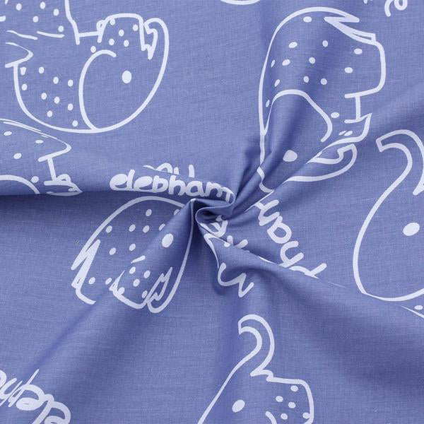 6 pcs Cotton Fabric (16" x 20") Cute Elephant Collection
