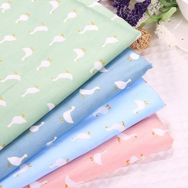 4 pcs Cotton Fabric (16" x 20") Swan Collection