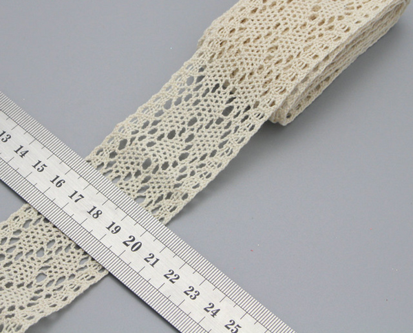 Ivory Trim Cotton Crocheted Lace