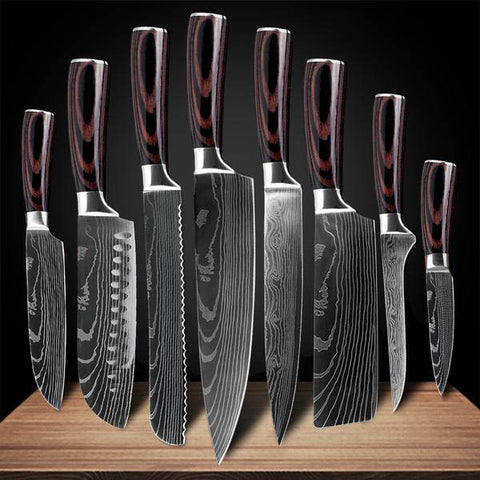 8pcs Japanese Kitchen Knives